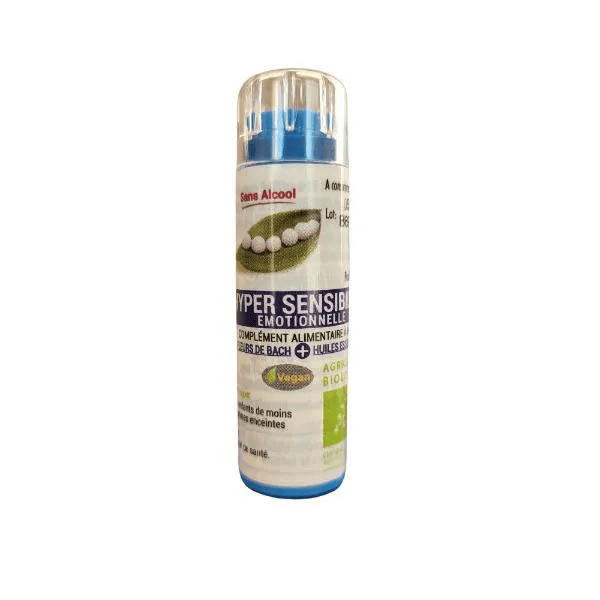 Kosmeo Fleurs de Bach Huile essentielles Sans Alcool Hypersensibilité Emotionnelle Bio 120 granules