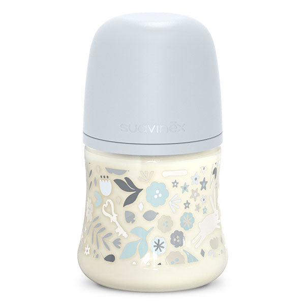 Suavinex, Wonderland, Biberon Tétine SXPro S - Wonderland Bleu - 150ml