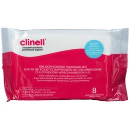 Gants de toilette imprégnés de Chlorhexidine