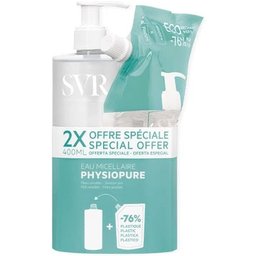 Physiopure Eau Micellaire 400ml + Éco-Recharge 400ml