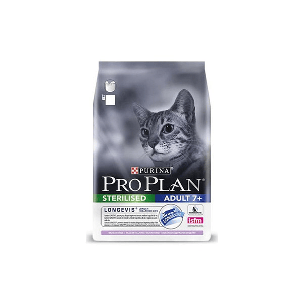 Proplan Sterilised Longevis Chat Senior (+7ans) Dinde Croquettes 3kg