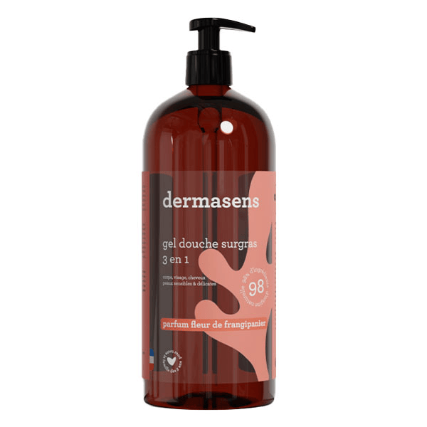 Dermasens Gel Douche Surgras 3 en 1 Fleur de Frangipanier 1L