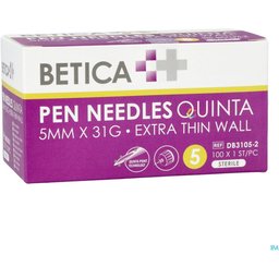 Betica Pen Needles Quinta 5mmx31g 100