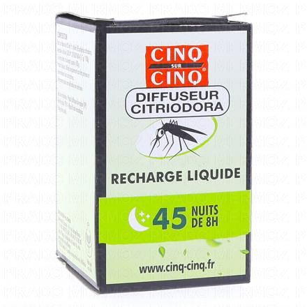 CINQ SUR CINQ Diffuseur Citriodora Anti-Moustiques recharge