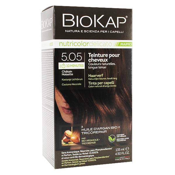 Nutricolor Delicato Rapid Teinture pour Cheveux 5.05 Chatain Noisette 135ml
