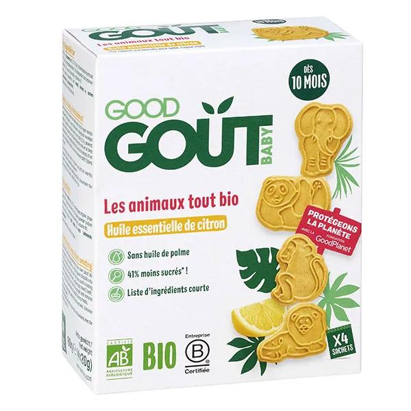Good Gout Biscuits pour bébé Les Animaux tout bio au Citron 80g