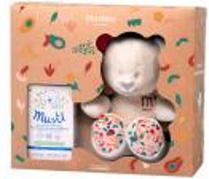 Musti Eau de Soin Parfumée 50 ml + Peluche dès la Naissance - Coffret 1 flacon de 50 ml + 1 peluche