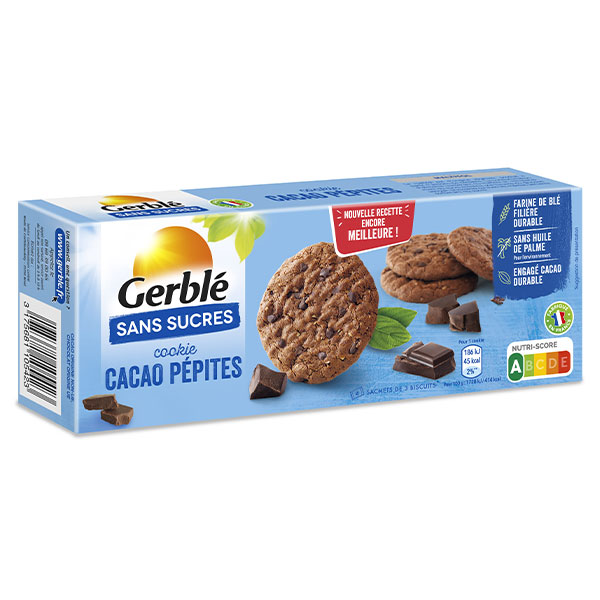 Sans Sucres Cookie Cacao Pépites 130g