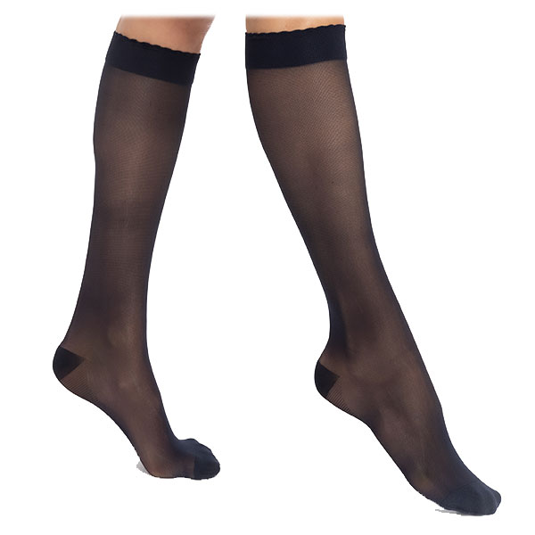 Styles Transparent Chaussettes Classe 2 Long Taille L Bleu Nuit