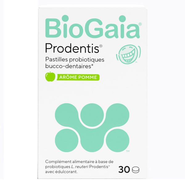 BioGaia® Prodentis® arome Pomme 30 pastilles à sucer