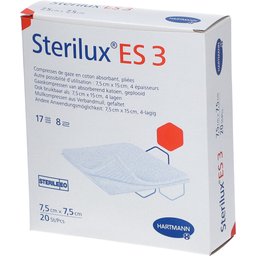 Sterilux ES stérile 7,5 cm x 7,5 cm
