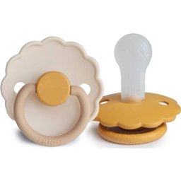 Daisy Silicone Pacifier Chamomile Honey 6M+ 2uts