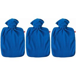 Bouillotte Classique étoffe moelleuse bleu
