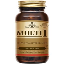 Multi I - Multivitamine - Réduction de la Fatigue - Fer, Magnésium, Vitamines, Zinc, Minéraux - Vitalité et Energie - Flacon de 30 comprimés