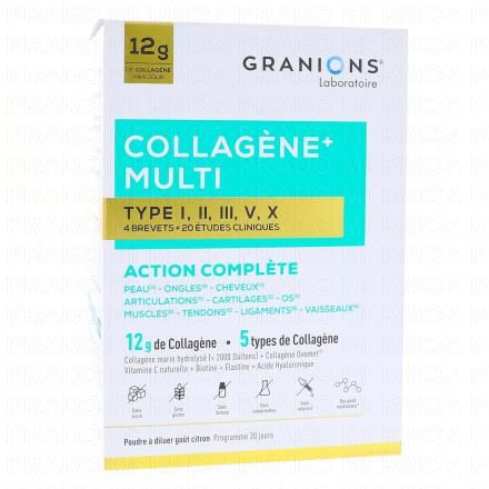 Collagène Multi Type I-II-III-V-X en poudre 275g
