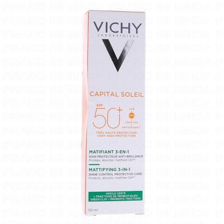 Capital soleil - Matifiant 3-en-1 Soin Protecteur anti-brillance SPF 50+ 50ml