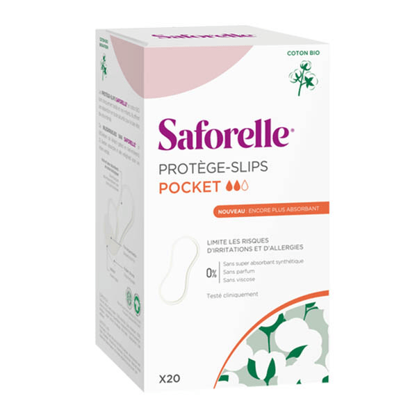 Protections Protège-Slips Pocket en Coton Bio 20 unités