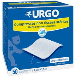 Compresses stériles Non-tissées 7,5 cm x 7,5 cm