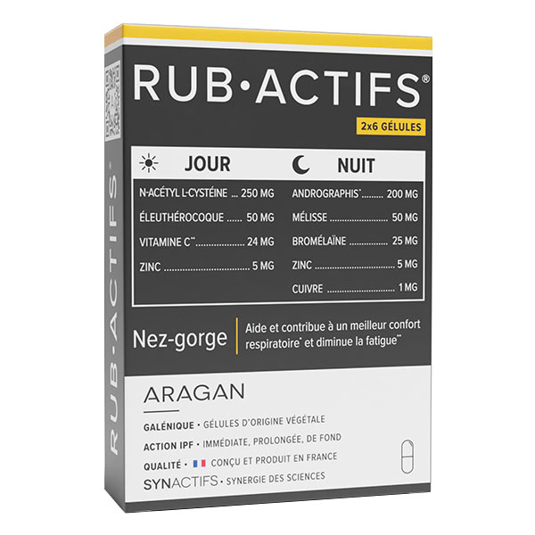 Aragan - - Rub Actifs® Santé respiratoire nez-gorges - 12 gélules