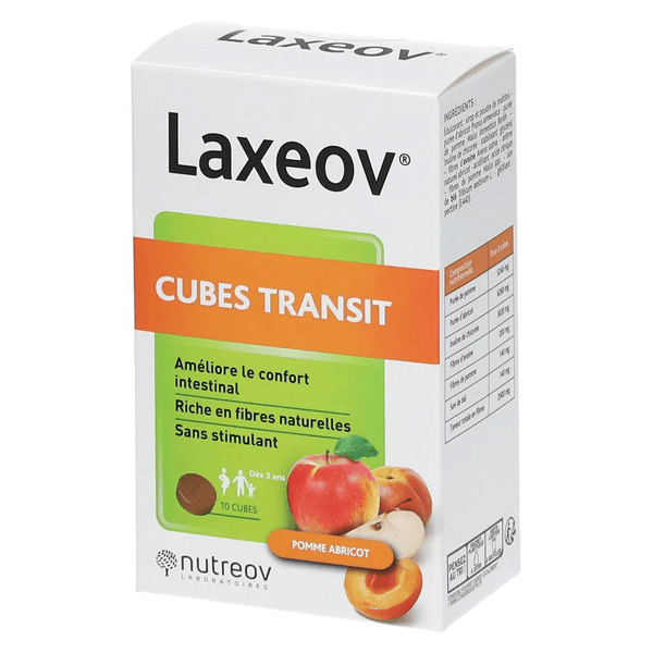 Physcience Laxeov Cubes Transit Express Pomme Abricot 10 cubes