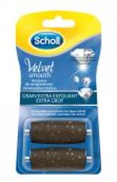 Velvet Smooth Express Pedi Cristaux de Diamants Grain Extra Exfoliant 2 Rouleaux de Remplacement - Boîte 2 rouleaux