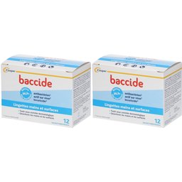 Baccide Lingettes Mains et Surfaces Boite de 12