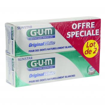 Original white dentifrice lot de 2 tubes 75ml