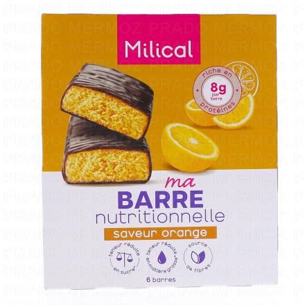 Barre hypocalorique orange x6
