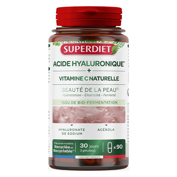 Peau Acide Hyaluronique et Vitamine C Naturelle - Cure de 30 jours