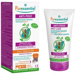 Anti-Poux Shampooing Masque Traitant 2 en 1 + Peigne