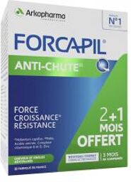 Forcapil Anti-Chute Cheveux et Ongles 2 Mois +1 Mois Offert - Lot 3 x 30 comprimés