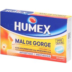 Humex Mal de Gorge Pastilles Menthe Glaciale