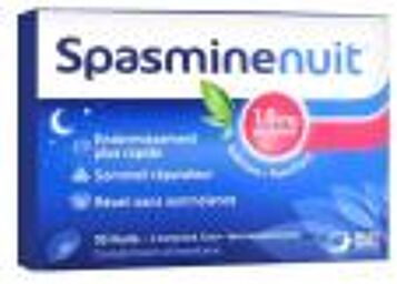 Spasmine Nuit 1,8 mg Mélatonine 30 Comprimés - Boîte 30 comprimés