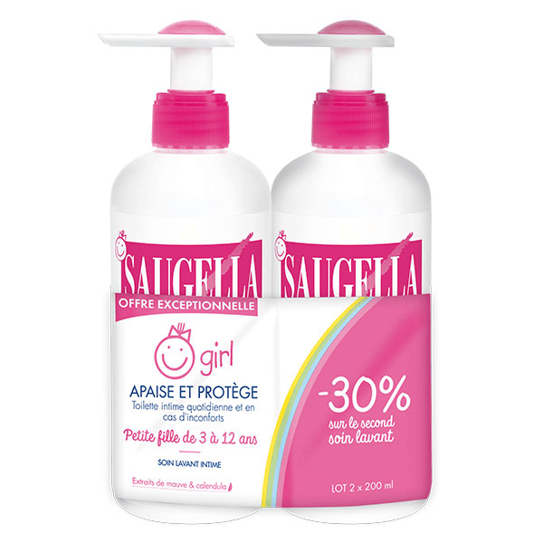 Girl Soin lavant intime féminin extraits Malva dès 3ans - 2x200ml