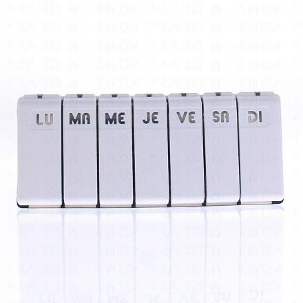 Piluliers semainier tempo 7j gris