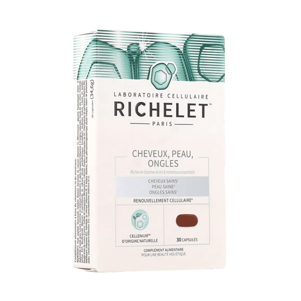 Cheveux, Peau, Ongles, Complément Alimentaire, 30 Capsules