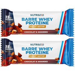 Barre protéine Whey Goût Chocolat & Amandes
