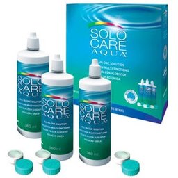 Pack Aqua Solution Nettoyant Lentilles Souple 3x360ml