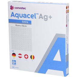 Aquacel™ Ag+ Extra™ Pansement Hydrofiber™ 15 x 15 cm