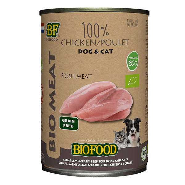 - Biofood 100% viande de poulet Bio - Boîte de 400g