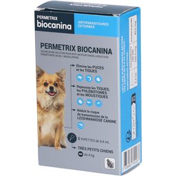 Biocanina APE Permetrix Très Petits Chiens - Spot on, solution cutanée antiparasitaire ext
