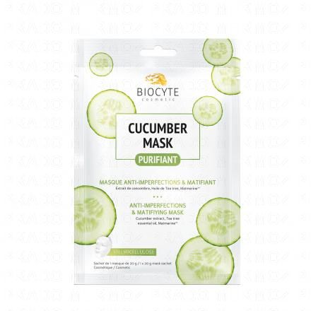 Cosmétique - Cucumber mask purifiant sachet de 1 masque de 10g