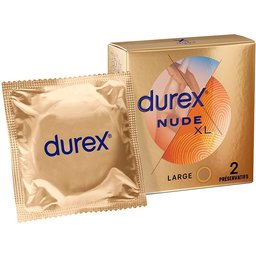 Préservatifs Nude XL - 2 Préservatifs Fins et Extra Larges