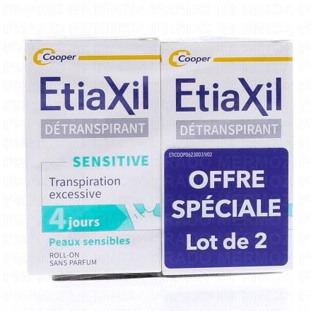 Détranspirant Sensitive roll-on 15ml lot de 2