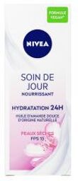 Crème Visage Jour Nourrissante Hydratante 24H Peaux Sèches 50 ml - Tube 50 ml