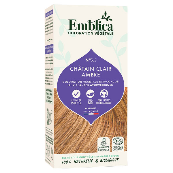Coloration Végétale N°5.3 Châtain Clair Ambré Bio 100g