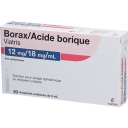 Mylan Viatris Borax Acide Borique solution oculaire