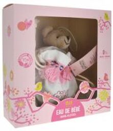 Coffret Eau de Bébé Fille 50 ml + Doudou - Boîte 1 flacon-vaporisateur + 1 doudou