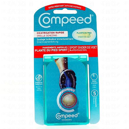 Pansements ampoules Plante de Pieds Sports boite de 5