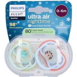 Sucette +0m Air paresseux/lion